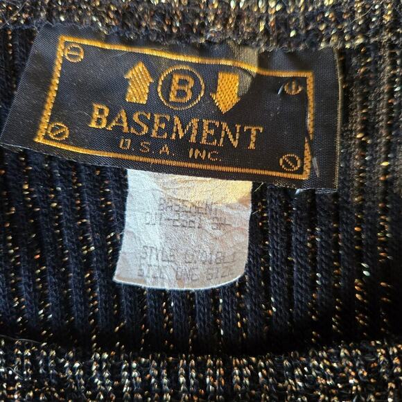 Vintage 90s Y2K Basement USA Women Gold Lurex Tank Top L Fairy Grunge Whimsigoth - Picture 5 of 8